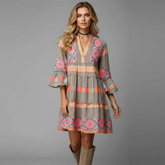 Women’s Colorful Boho Sleeve Dress