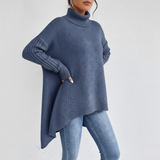Women’s Navy Winter Cashmere Turtleneck Sweater