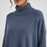Women’s Navy Winter Cashmere Turtleneck Sweater