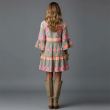 Women’s Colorful Boho Sleeve Dress