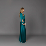 Women’s One-Shoulder Satin Evening Dress
